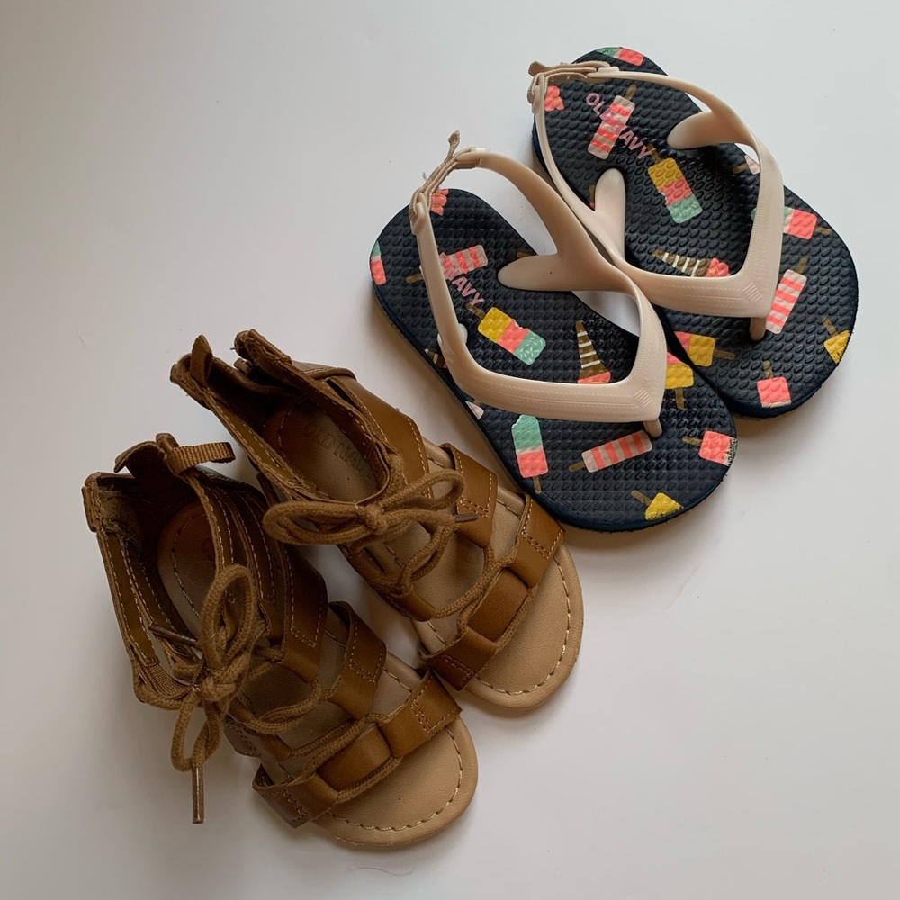 Girls’ Old Navy sandal lot, size 6